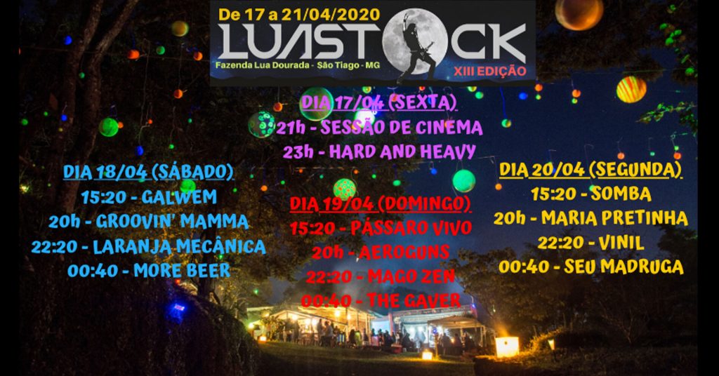 Line-up do Luastock 2020